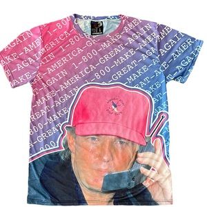 Donald Trump/American Flag shirt Large unisex